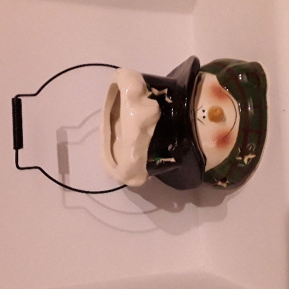 Source Unknown Other - Snowman votive/ candle holder